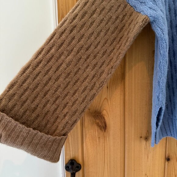 Eleven Six Size Medium/Large Knit Mock Neck Celia Color Block Sweater - Picture 6 of 11